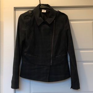 Navy blue / green tartan plaid CAbi jacket